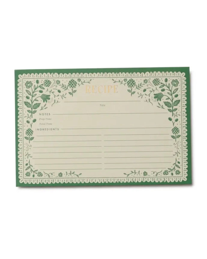 Artichoke - Rifle Paper Co. 12 Pack of Recipe Cards - Printfresh