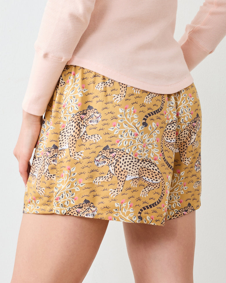 Bagheera - Eco Satin Boyfriend Boxer - Tobacco - Printfresh