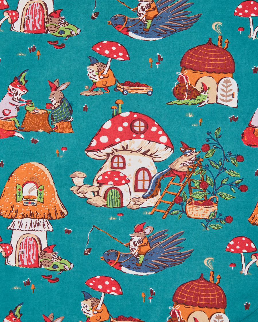 Autumn Critters - Quilted Pouch - Teal - Printfresh