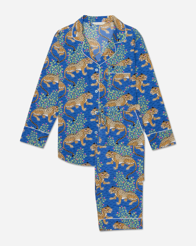 Bagheera - Long Sleep Set - Sapphire - Printfresh