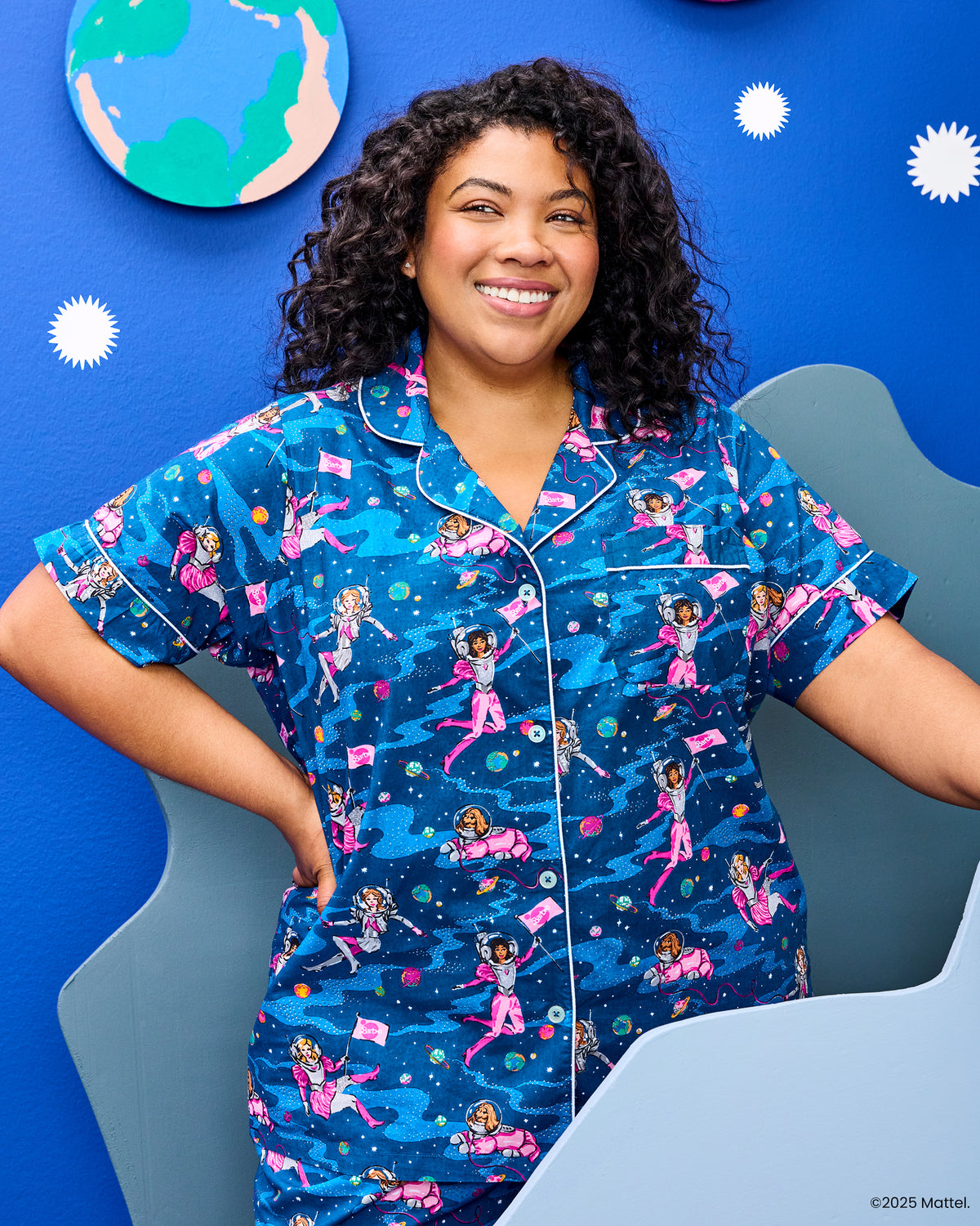Barbie™ + Printfresh Astronaut Barbie - Short PJ Set - Galaxy Blue - Printfresh