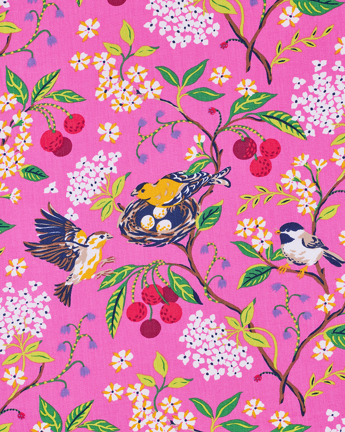 Bird & Blossom - Daydream Nightgown - Fuchsia Berry - Printfresh