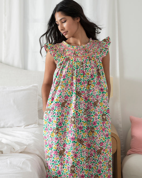 Bunny Trail - Sweet Escape Nightgown - Spring Meadow - Printfresh