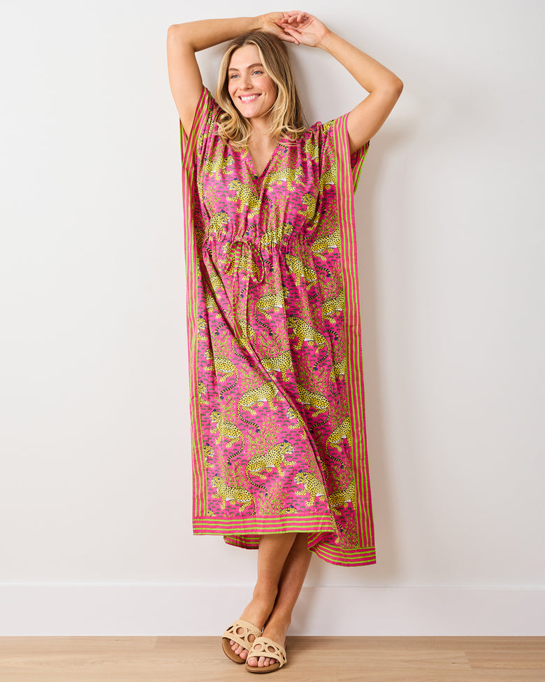 Bagheera - Let's Cruise Caftan - Hot Pink - Printfresh