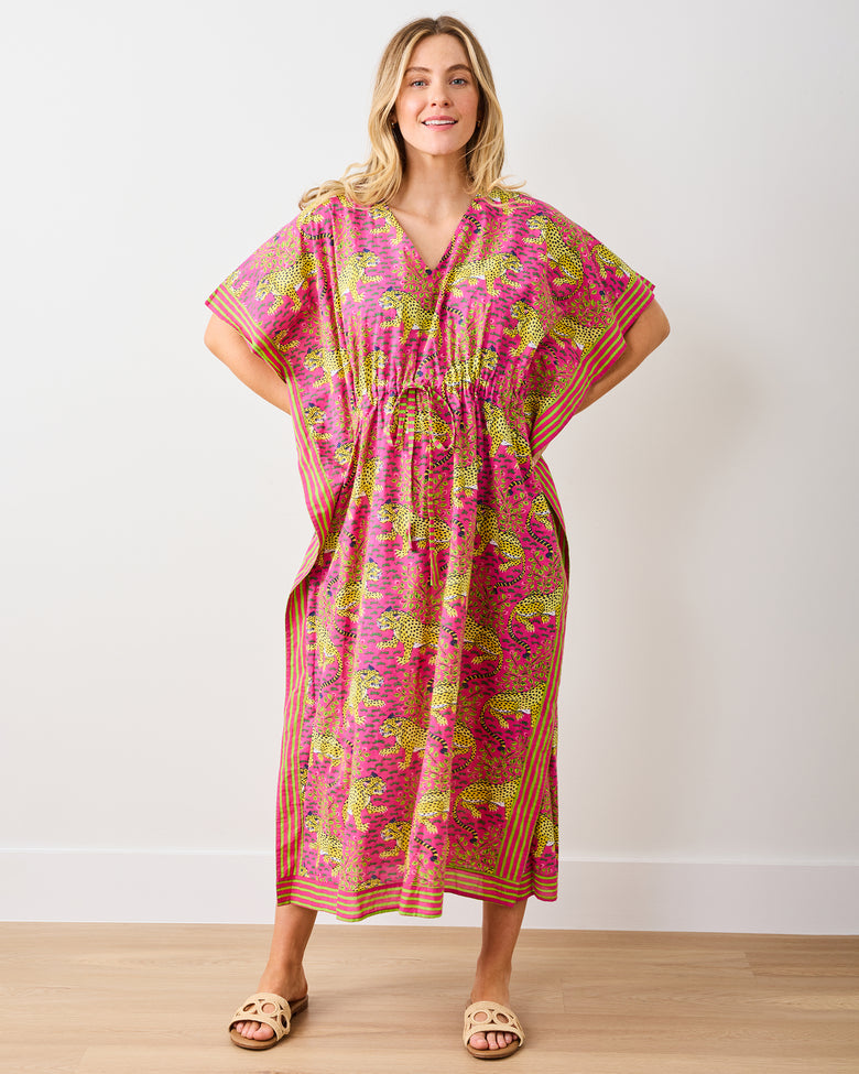 Bagheera - Let's Cruise Caftan - Hot Pink - Printfresh