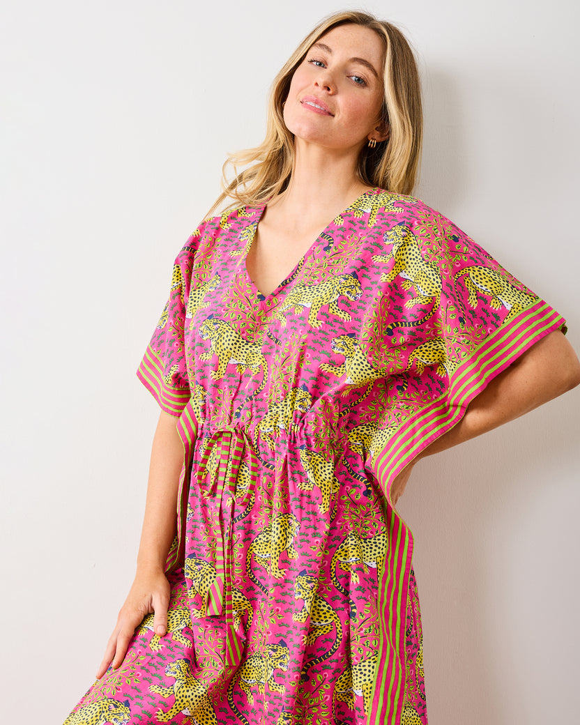 Bagheera - Let's Cruise Caftan - Hot Pink - Printfresh