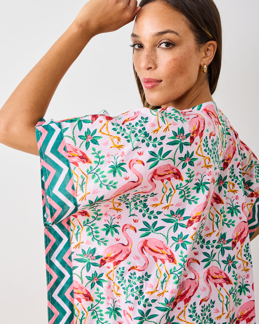 Flock Of Flamingos - Let's Cruise Caftan - Rose - Printfresh