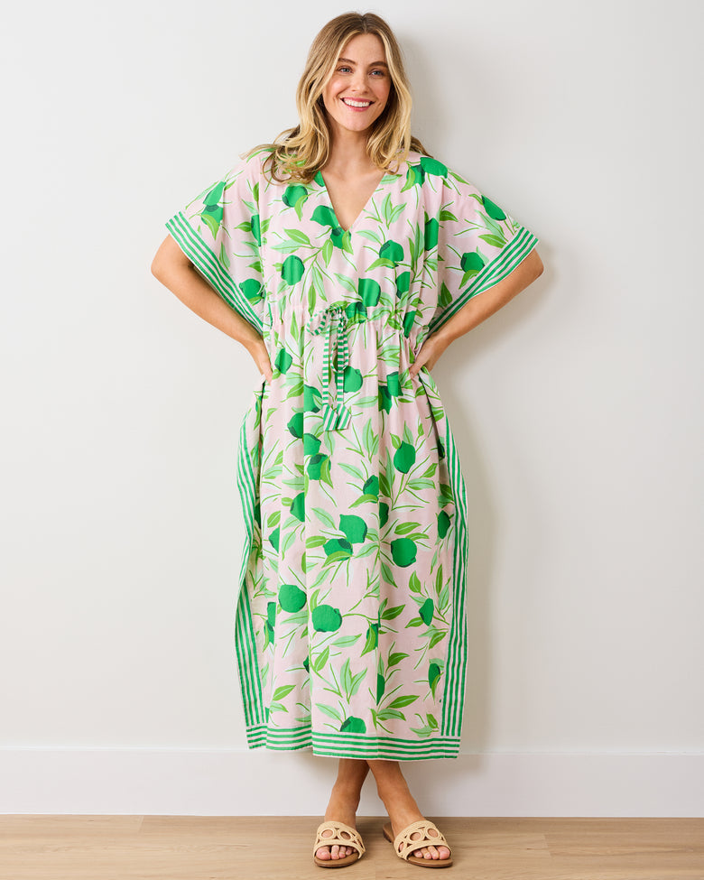 Lime Zest - Let's Cruise Caftan - Pink Salt - Printfresh