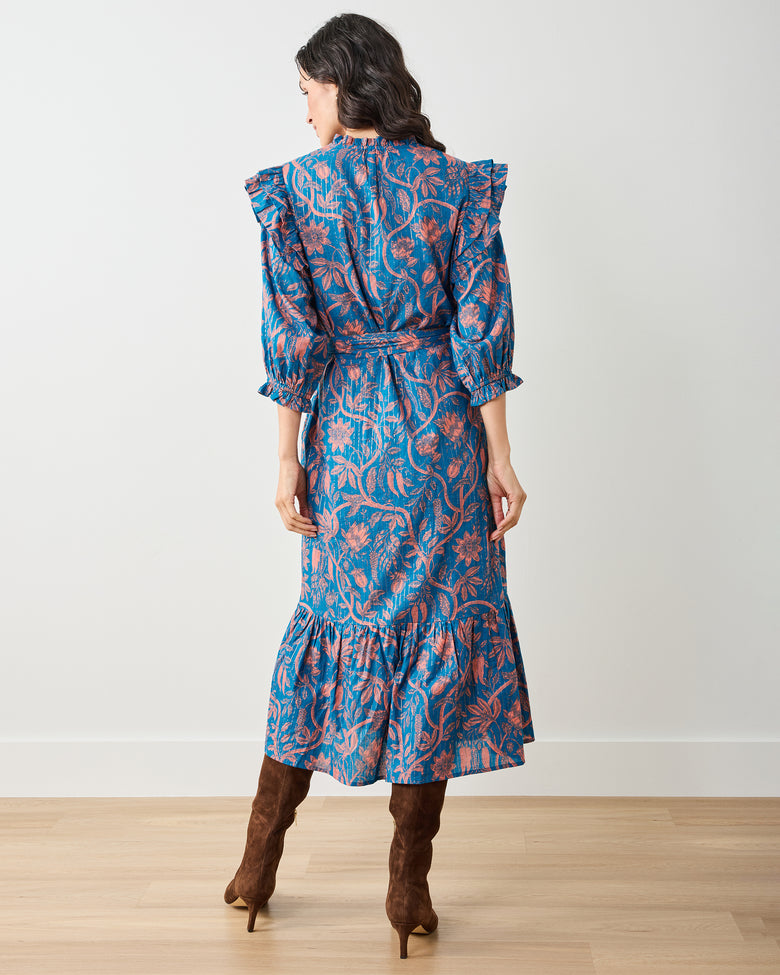 Etched Vine - Sawyer Dress - Turquoise Blush - Printfresh