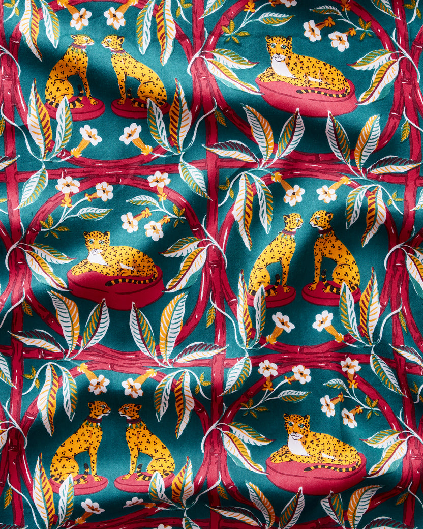 Royal Cheetah - Eco Satin Chic To Sleep Nightie - Ruby Jade - Printfresh