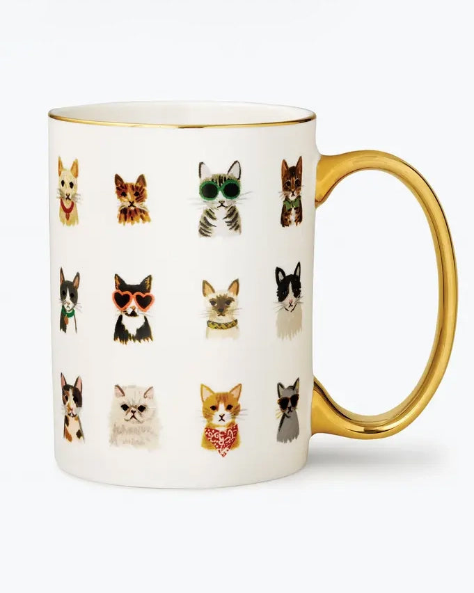 Multi - Cool Cats Porcelain Mug - Rifle Paper Co - Printfresh