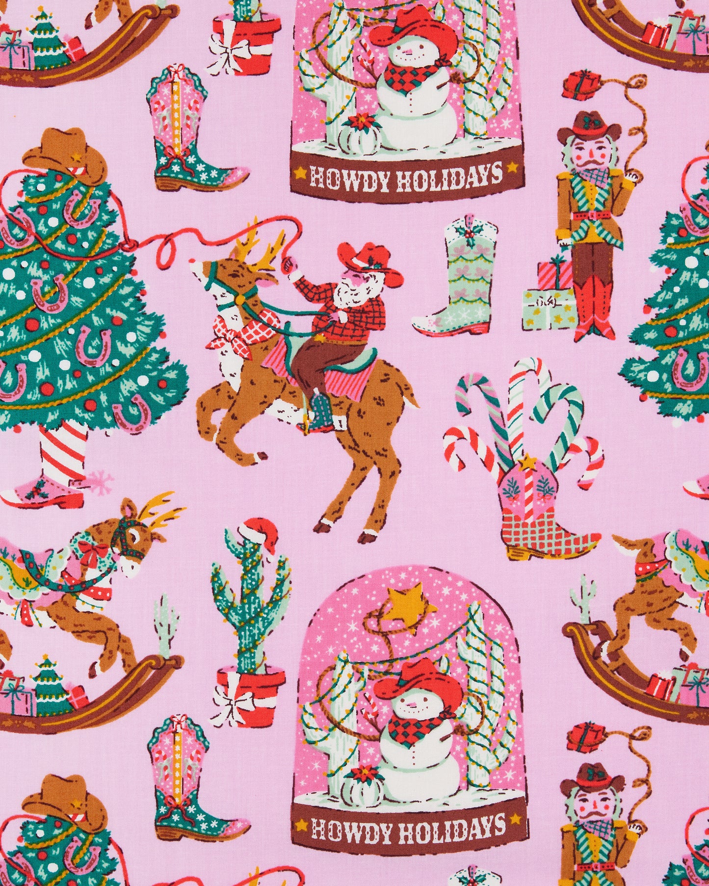 Cowboy Christmas - Pet Bandana - Pink Boots - Printfresh