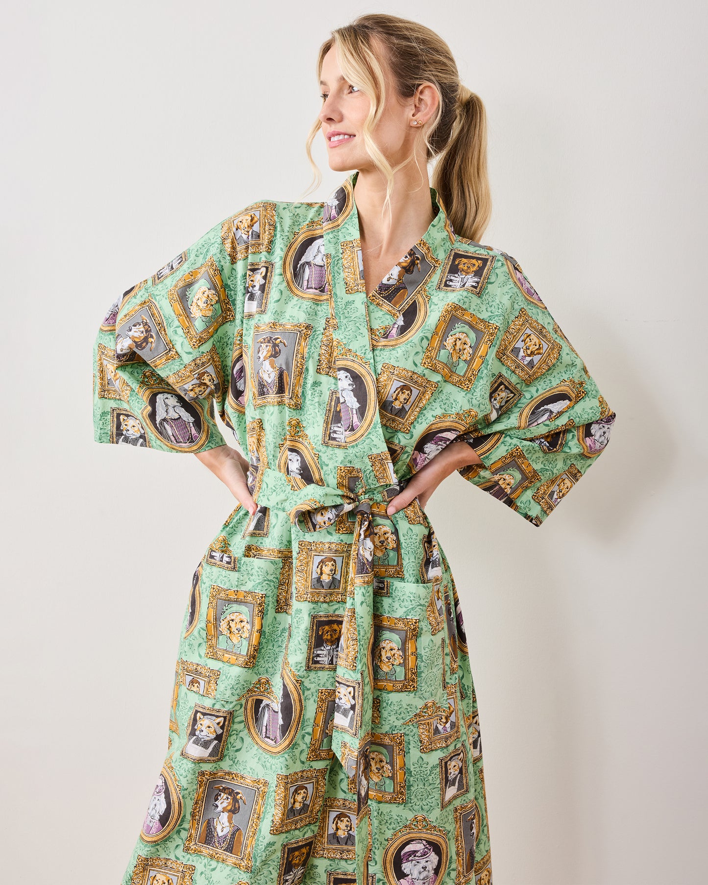 PF + Downton Abbey: The Grande Finale | Dogton Abbey - Robe - Green - Printfresh