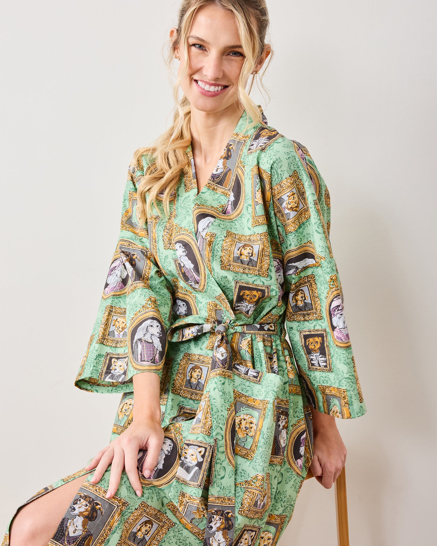 PF + Downton Abbey: The Grande Finale | Dogton Abbey - Robe - Green - Printfresh