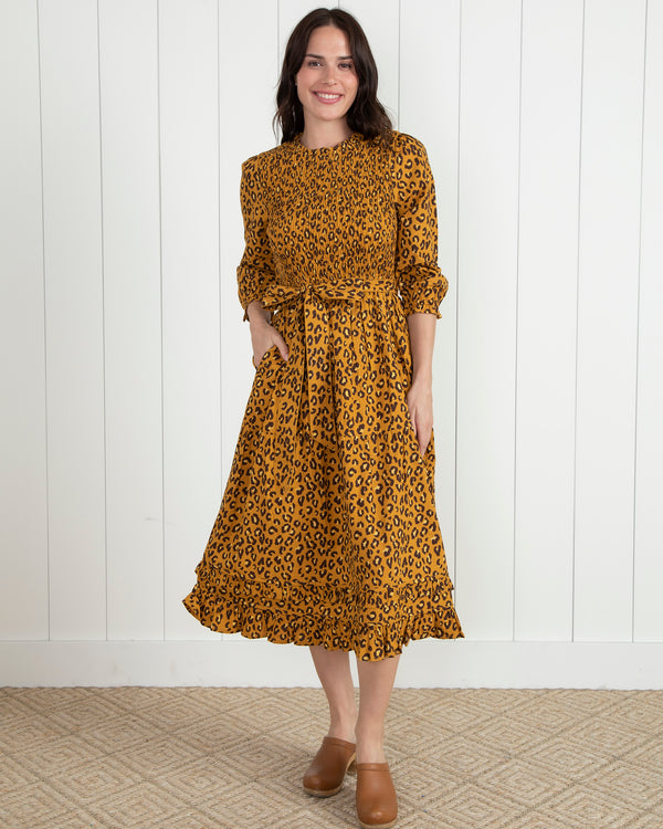 Lounging Leopard - First Impressions Dress - Safari Sunset - Printfresh