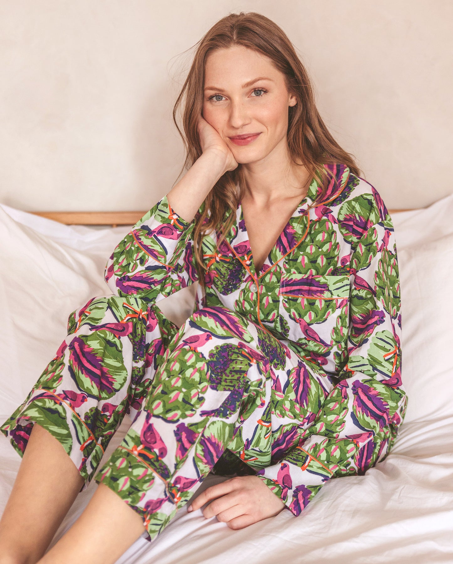 Eat Your Asparagus - Long PJ Set - Cloud - Printfresh