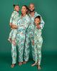 Holly Jolly Bagheera - Tall Flannel Long Sleep Set - Frosted Mint - Printfresh