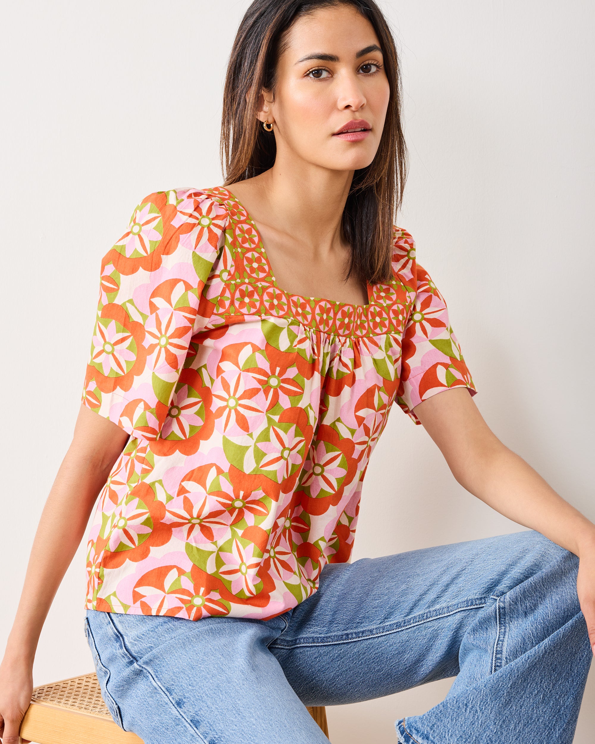 Flower Hour - Tara Blouse - Lava Lamp – Printfresh