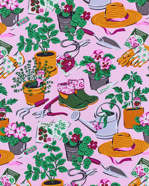 Green Thumb - Long PJ Set - Pink Cosmos – Printfresh