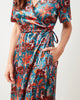 Untamed Tiger - Willow Wrap Dress - Teal Oxide - Printfresh