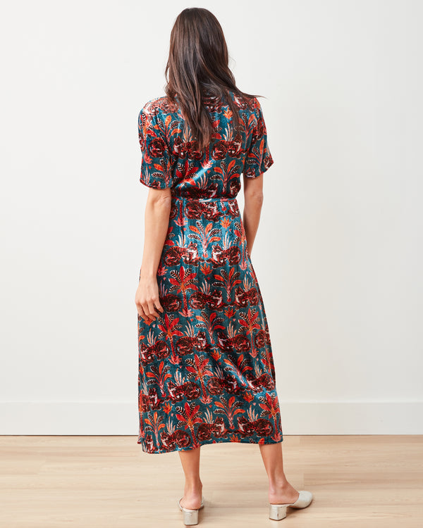 Untamed Tiger - Willow Wrap Dress - Teal Oxide - Printfresh