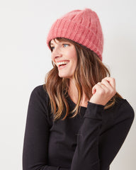 Dark Pink - Super Soft Angora Beanie - Comfortarians - Printfresh