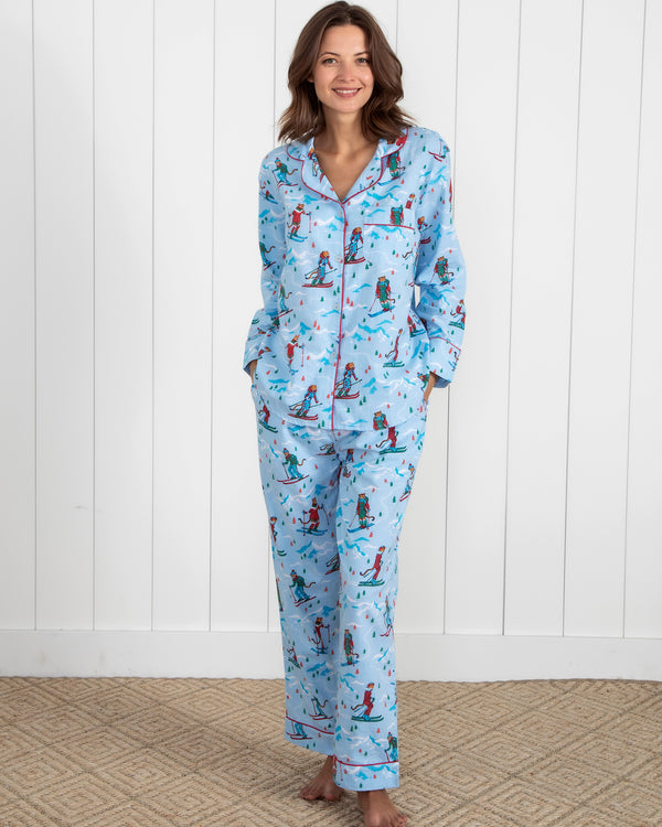 Hit the Slopes - Flannel Long Sleep Set - Frosted Lake - Printfresh