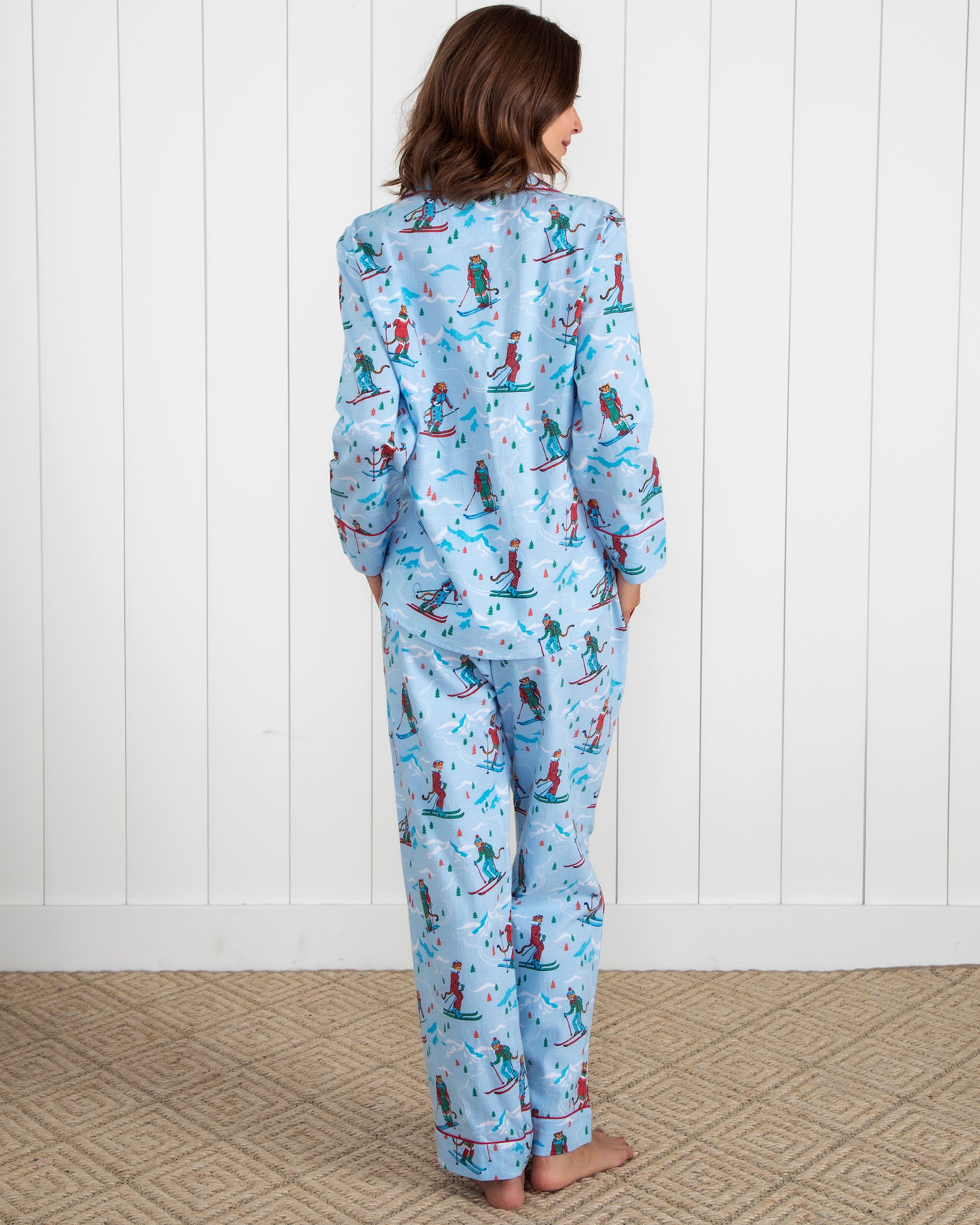 Hit the Slopes - Flannel Long Sleep Set - Frosted Lake - Printfresh