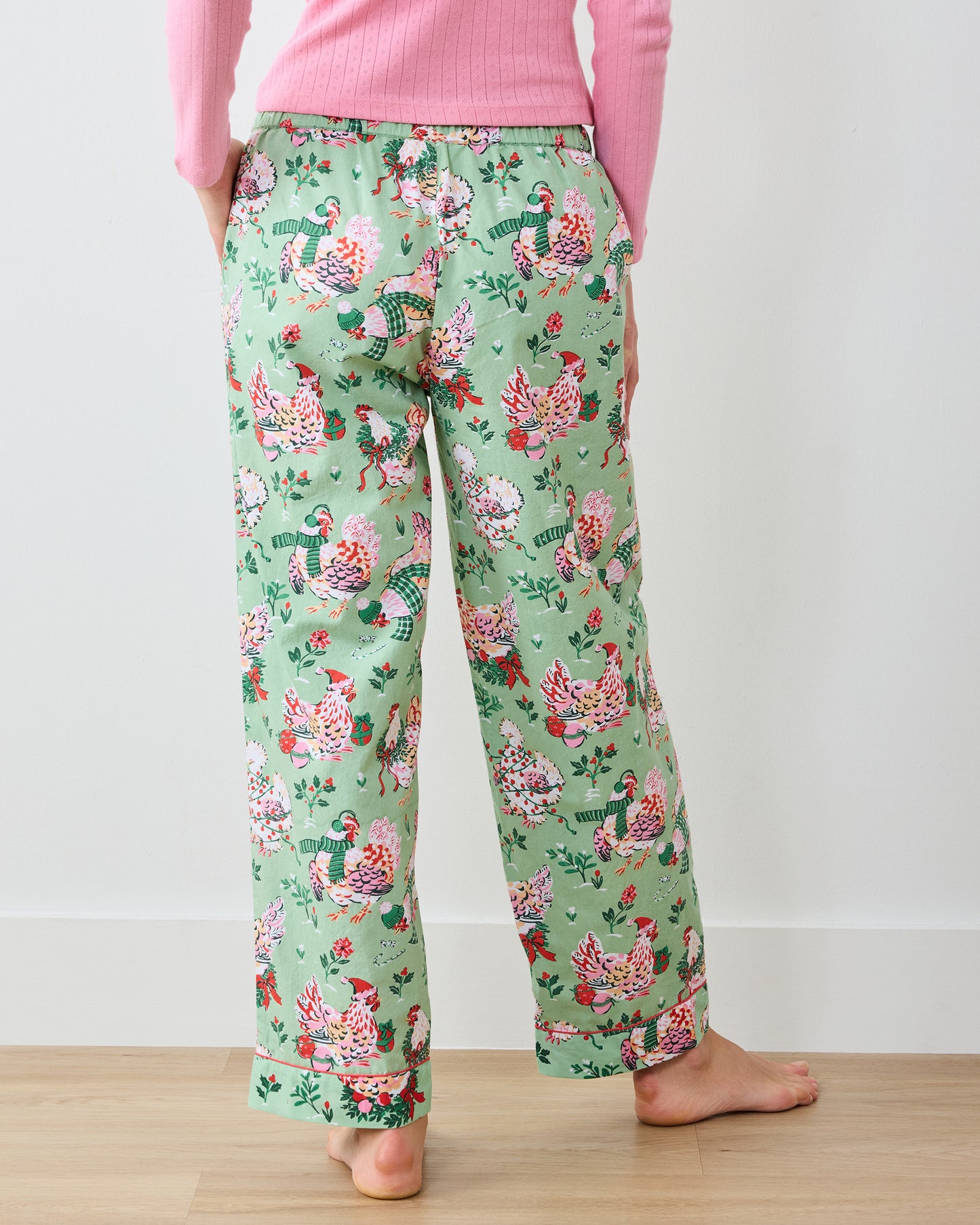 Holiday Hens - PJ Pants - Sage - Printfresh