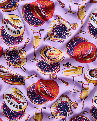 Champagne & Caviar - Eco Satin Jaipur Jumpsuit - Lavender Spritz - Printfresh
