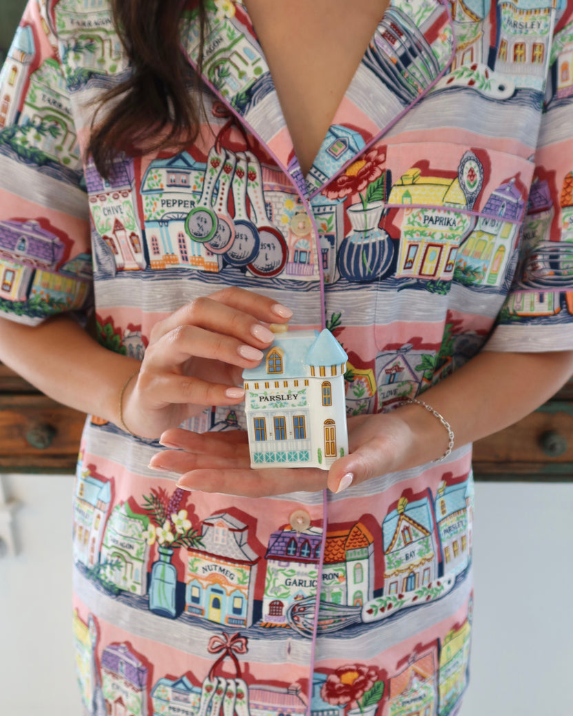 Lenox Spice Village™ x PF - Short PJ Set - Kitchen Pink - Printfresh