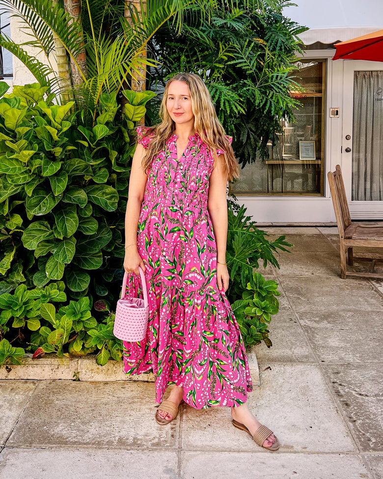 Lily Of the Valley - Taila Dress - Pink - Printfresh