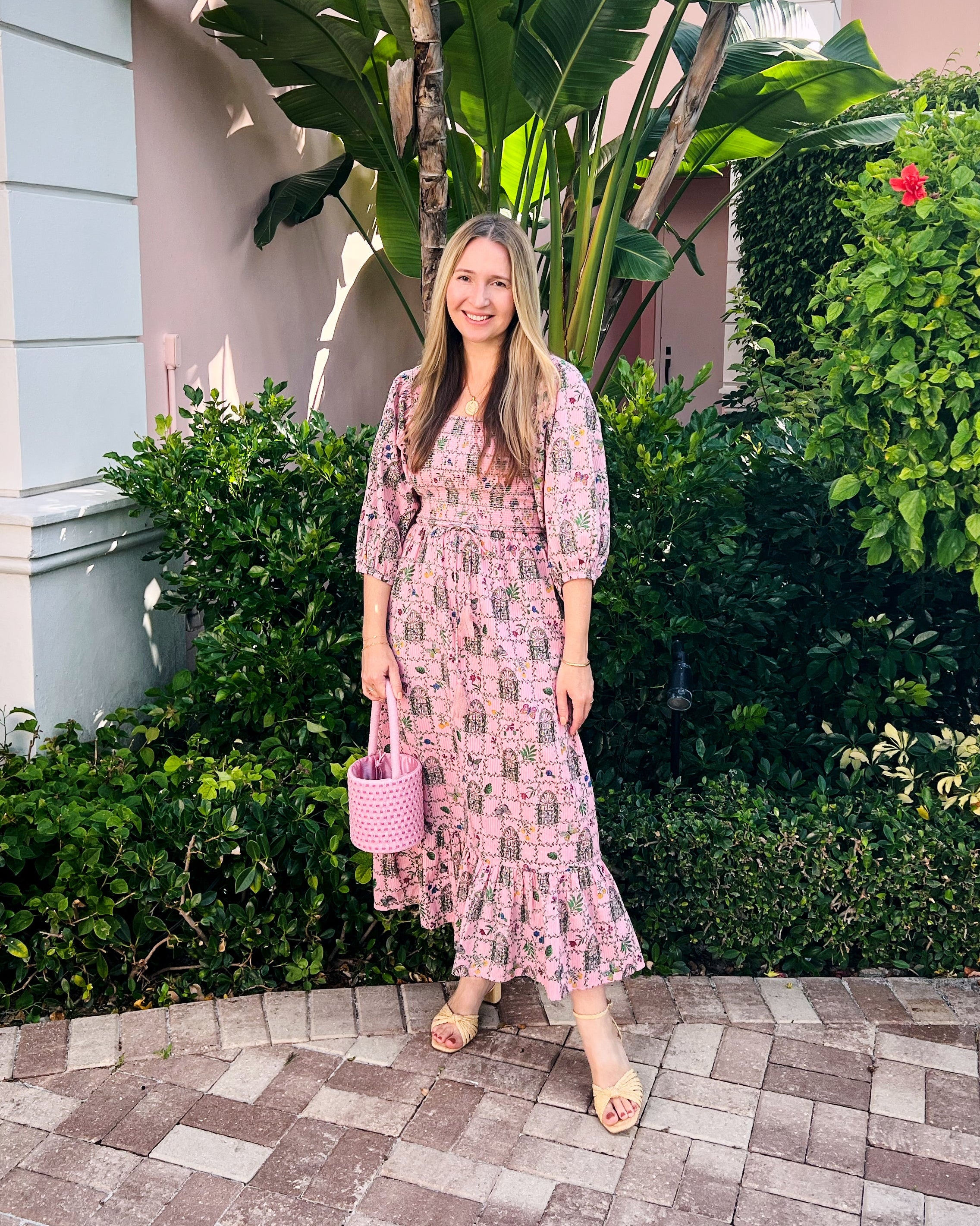 Gilded Greenhouse - Florence Dress - Pink Muse - Printfresh