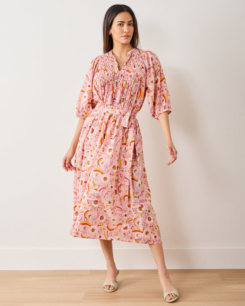 India Bloom - Artifact Dress - Soft Rose - Printfresh