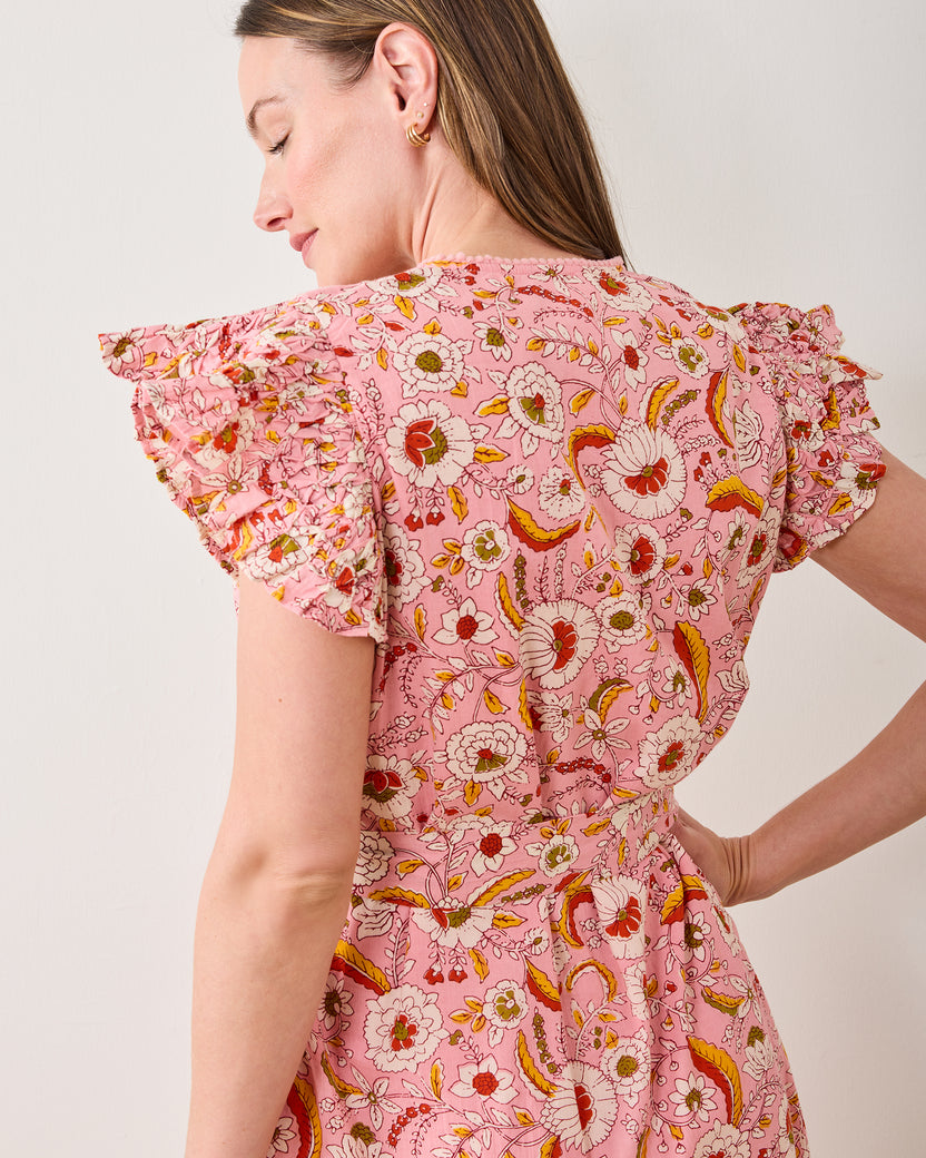 India Bloom - Royal Dress - Soft Rose - Printfresh