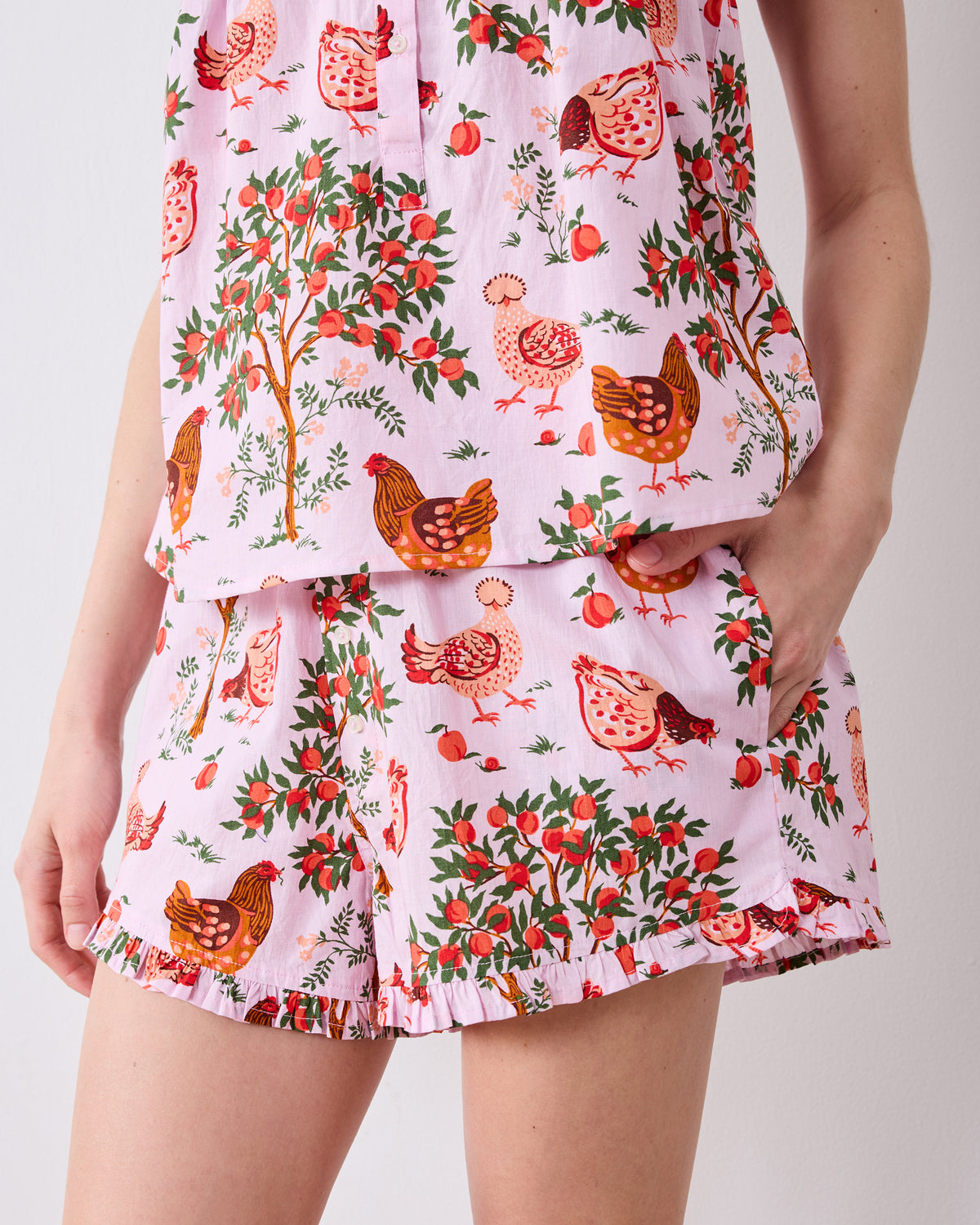 Hen House - Back to Bed Short Set - Ballet Pink - Printfresh