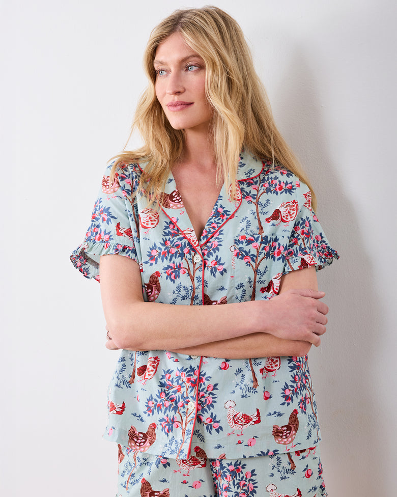 Hen House - Ruffle Short Set - Sage - Printfresh