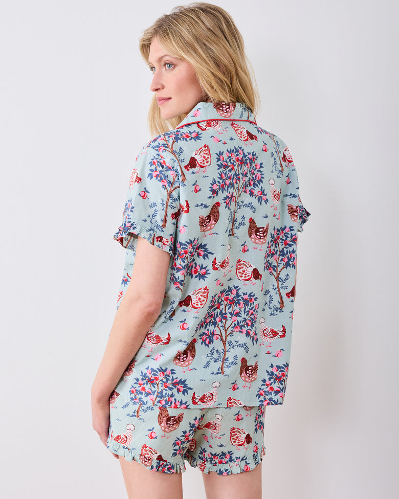 Hen House - Ruffle Short Set - Sage - Printfresh