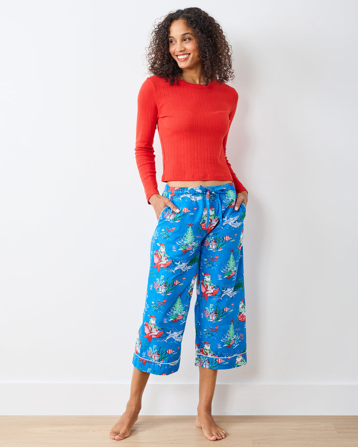 Merry Mermen - Cropped PJ Pants - Dolphin Tail