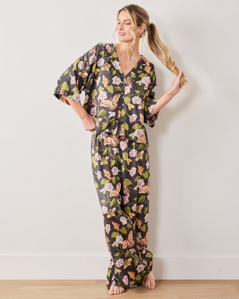 Midnight Flutter - Tall Eco Satin Wildest Dreams Set - Slate - Printfresh