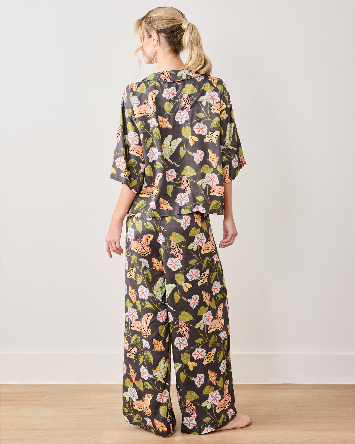 Midnight Flutter - Petite Eco Satin Wildest Dreams Set - Slate - Printfresh