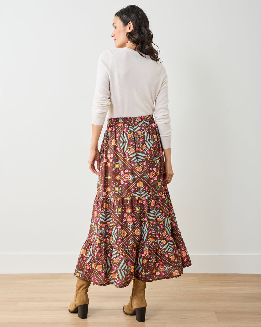 Floral Bandana - Lone Star Skirt - Tanned Copper - Printfresh