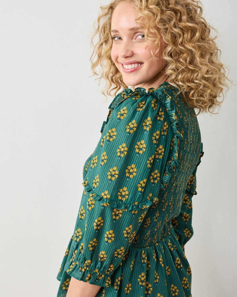 Texas Bouquet - Myrtle Blouse - Desert Moss - Printfresh