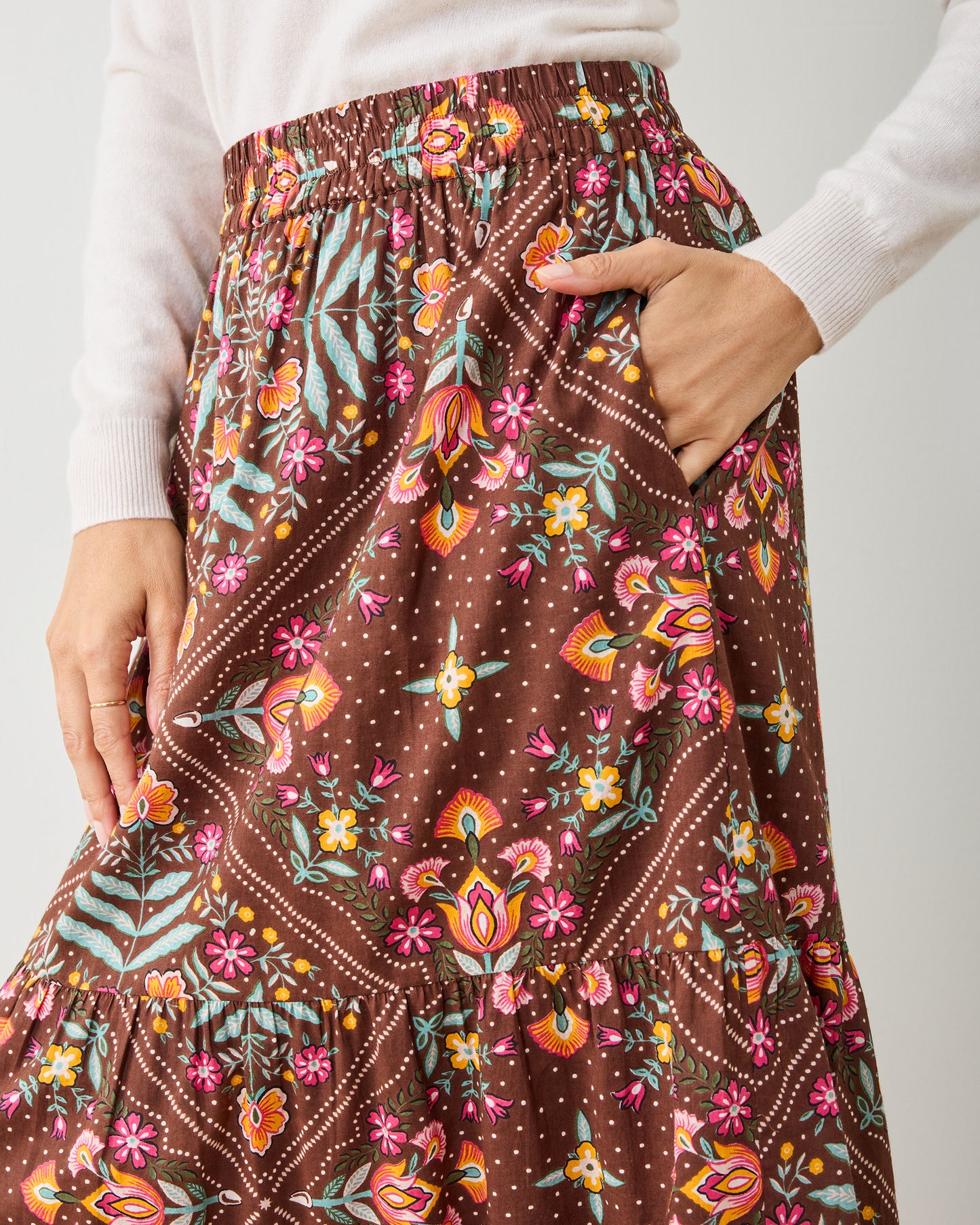 Floral Bandana - Lone Star Skirt - Tanned Copper - Printfresh