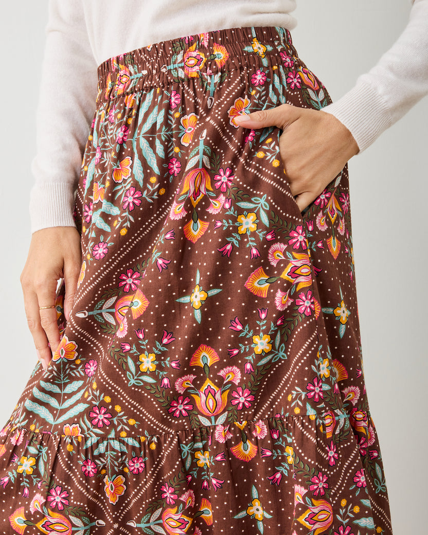 Floral Bandana - Lone Star Skirt - Tanned Copper - Printfresh