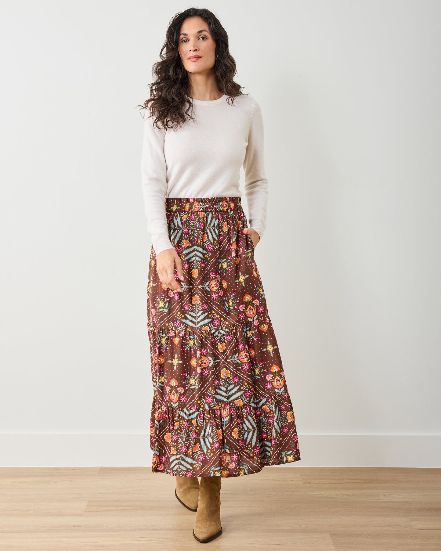 Floral Bandana - Lone Star Skirt - Tanned Copper - Printfresh