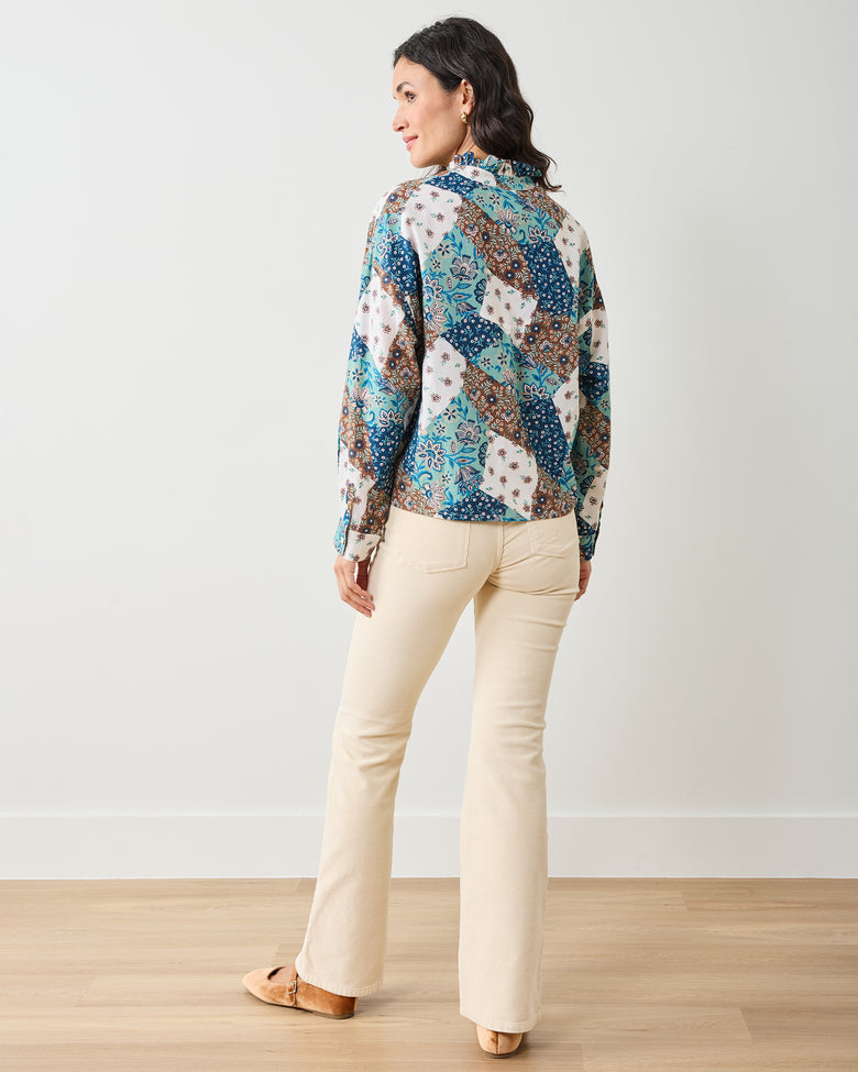 Vintage Patchwork - Mabel Blouse - Mocha - Printfresh