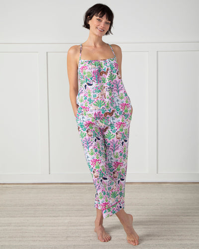 Must Love Dogs - Cami Cropped Pants Set - Pink Peony - Printfresh