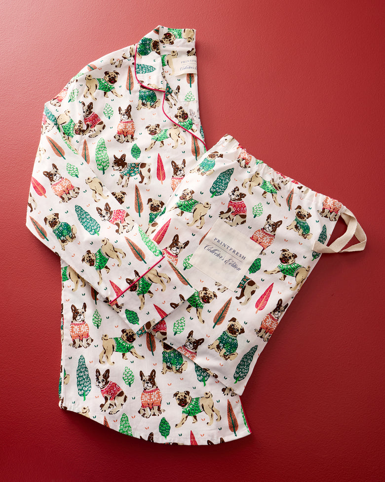 Sweater Weather -  Long PJ Set - Cloud - Printfresh