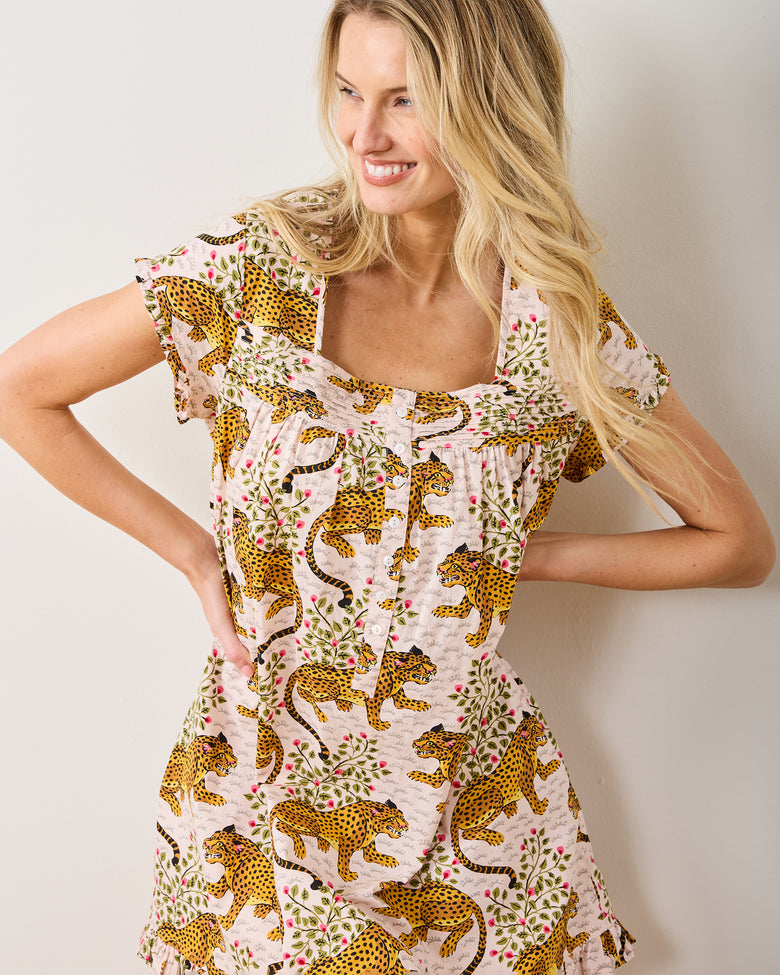 Bagheera - Pintuck Nightgown - Blush - Printfresh